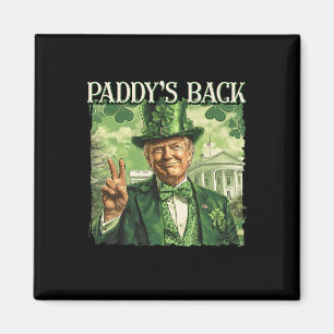 Paddy's Back St Patricks Day Lucky Trump Kleeblatt Magnet