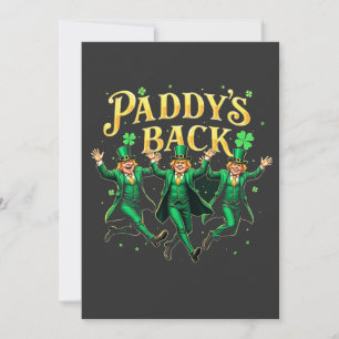 Paddy's Back St Patrick's Day Trump tanzen Feiertagskarte
