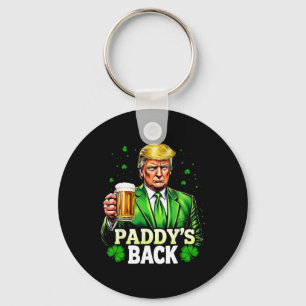 Paddy's Back Trump Beer Kleeblatt St Patricks Day  Schlüsselanhänger