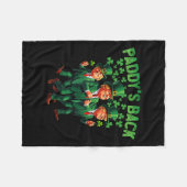 Paddys Back Trump St Patricks Day St Pattys Day Da Fleecedecke (Vorderseite (Horizontal))