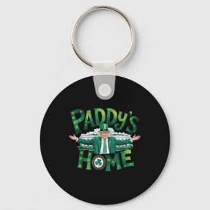 Paddys Zuhause Trump Funny St Patricks Day Kleebla Schlüsselanhänger
