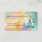 Padel Business Card - Vibrant Padel Style 2 Visitenkarte (Vorderseite)