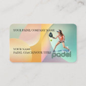 Padel Business Card - Vibrant Padel Style 3 Visitenkarte (Vorderseite)
