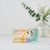 Padel Business Card - Vibrant Padel Style 3 Visitenkarte (Stehend Vorderseite)
