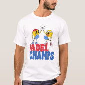 Padel Champs | Retro Cartoon Sports High 5 T-Shirt (Vorderseite)