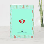 Padel Christmas Card – Padel Retro Christmas Karte (Rückseite)