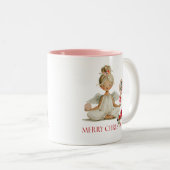 Padel Christmas Mug – A Holiday Padel Angel Zweifarbige Tasse (VorderseiteRechts)