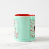 PADEL CHRISTMAS MUG - PADEL RETRO CHRISTMAS ZWEIFARBIGE TASSE (Mittel)