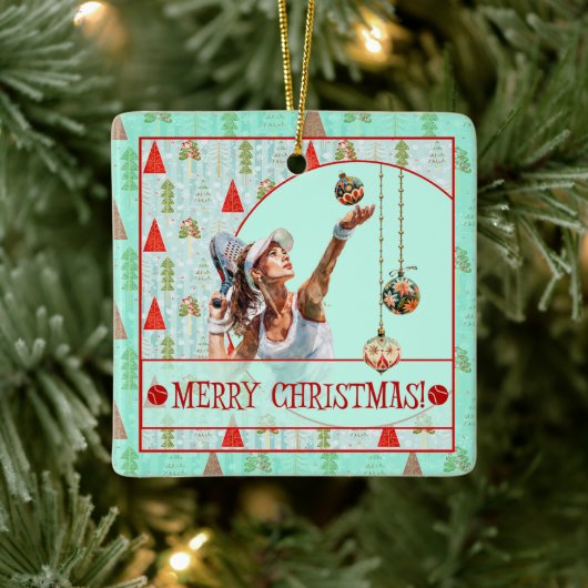 Padel Christmas Ornament – Padel Retro Christmas (Baum)