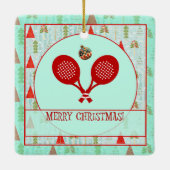 Padel Christmas Ornament – Padel Retro Christmas (Rückseite)