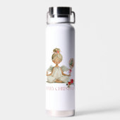 Padel Christmas Water Bottle – Padel Holiday Angel Trinkflasche (Rückseite)