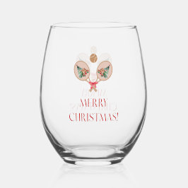 Padel Christmas Wine Glass – A Festive Padel Motif Weinglas Ohne Stiel