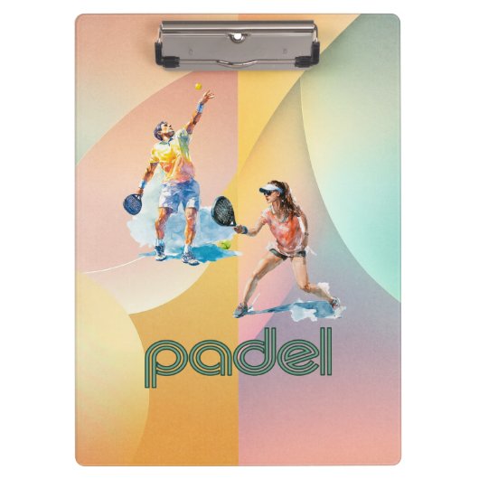 Padel Clipboard – Vibrant Padel Style Klemmbrett (Vorderseite)