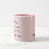 Padel Coffee Mug-Personalize Word Vibes Dusty Rose Zweifarbige Tasse (Mittel)