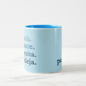 Padel Coffee Mug-Personalize Word Vibes Sky Blue Zweifarbige Tasse (Mittel)