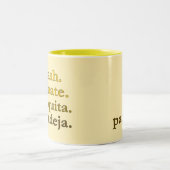 Padel Coffee Mug-Personalize Word Vibes Yellow Zweifarbige Tasse (Mittel)