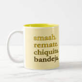 Padel Coffee Mug-Personalize Word Vibes Yellow Zweifarbige Tasse (Links)