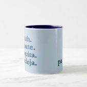 PADEL COFFEE MUG – WORD VIBES – AZURE BLUE ZWEIFARBIGE TASSE (Mittel)
