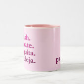 PADEL COFFEE MUG – WORD VIBES – BRIGHT LIGHT PINKS ZWEIFARBIGE TASSE (Mittel)