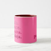 PADEL COFFEE MUG – WORD VIBES – CHERRY PINKS ZWEIFARBIGE TASSE (Mittel)