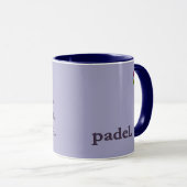 PADEL COFFEE MUG – WORD VIBES - GREY BLUE TONES TASSE (VorderseiteRechts)