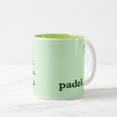 PADEL COFFEE MUG – WORD VIBES - MATCHA GREEN ZWEIFARBIGE TASSE (VorderseiteRechts)