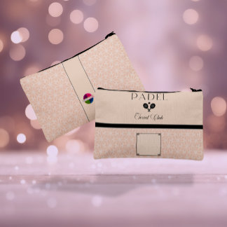 Padel Cosmetic Bag - Social Club Beige Black Zubehörtasche