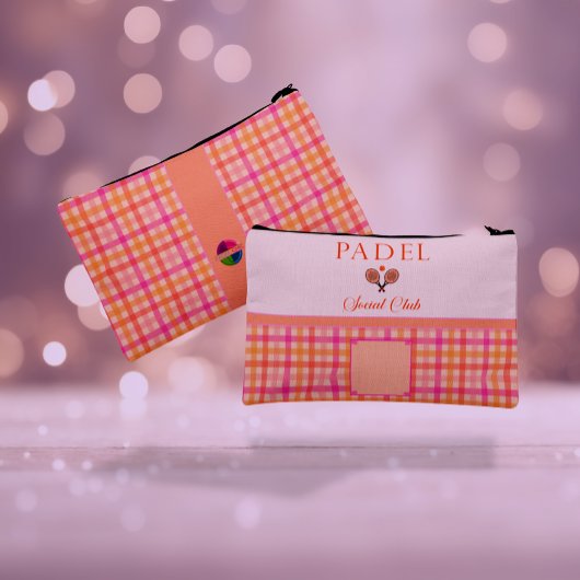 Padel Cosmetic Bag - Social Club Gingham Brights Zubehörtasche