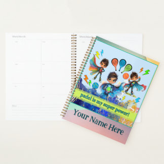Padel Day Planner – Boys Super Power Multi-Colors Planer