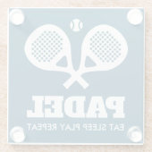 Padel Eat Sleep Play Wiederholen Untersetzer aus e (Rückseite)