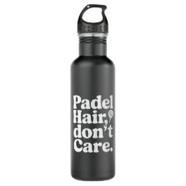 Padel Hair Don't Care Retro Bubble Typography Edelstahlflasche