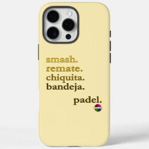 Padel-Handyhülle - Personalisiertes Wort Vibe Gelb iPhone 16 Pro Max Hülle