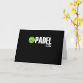 Padel Head Tennis Sport und Ball Karte (Gelbe Blume)