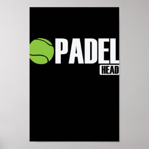 Padel Head Tennis Sport und Ball Poster