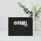 Padel Head Tennis Sport und Ball Postkarte (Stehend Vorderseite)