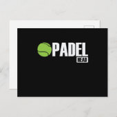 Padel Head Tennis Sport und Ball Postkarte (Vorne/Hinten)