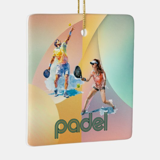 Padel Holiday Ornament – Vibrant Padel Style (Rechts)