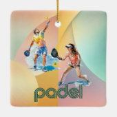 Padel Holiday Ornament – Vibrant Padel Style (Rückseite)