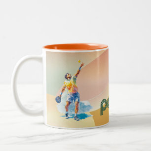 Padel-Kaffeetasse: Vibrant Style Kollektion Vol.1 Zweifarbige Tasse