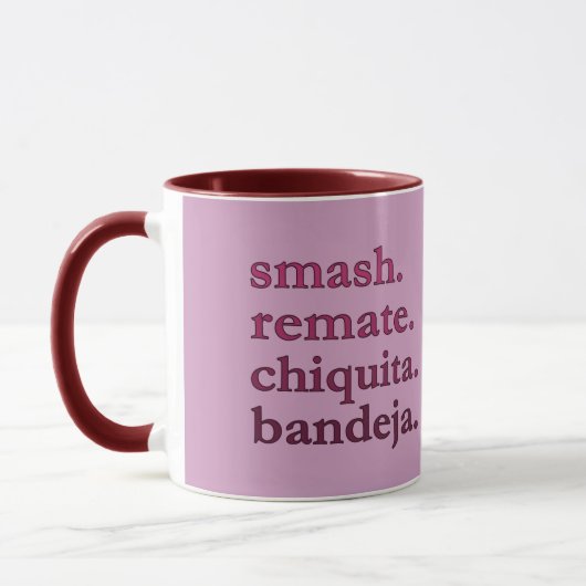 PADEL-KAFFEETASSE – WORD VIBES - MAROONS & ROT TASSE (Links)