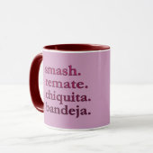 PADEL-KAFFEETASSE – WORD VIBES - MAROONS & ROT TASSE (Vorderseite Links)