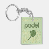 Padel Key Chain – Spanish Tile Vibes Matcha Green Schlüsselanhänger (Vorderseite links)