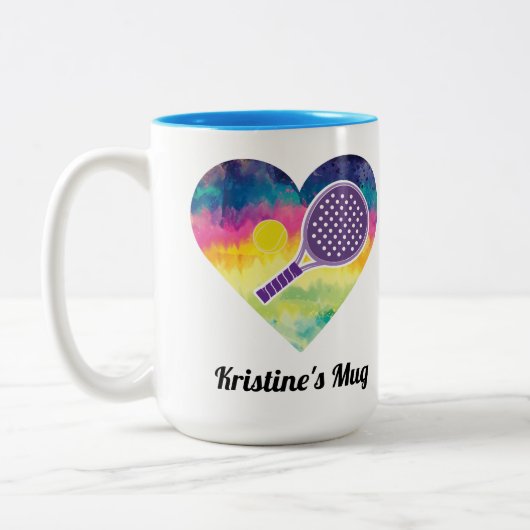 Padel Lover Zweifarbige Tasse (Links)