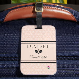  Padel Luggage Tag - Social Club Beige & Black  Gepäckanhänger