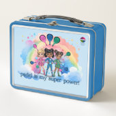 PADEL LUNCHBOX - PADEL GIRLS SUPERHEROES in BLUE (Vorderseite)
