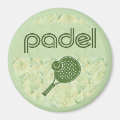 Padel Magnet – Spanische Fliesenvibes Matcha Grün (Vorne)