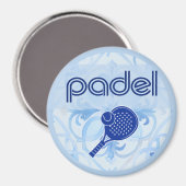 Padel Magnet – Spanish Tile Vibes in Blue (Vorderseite/Rückseite)