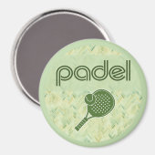 Padel Magnet – Spanish Tile Vibes Matcha Green (Vorderseite/Rückseite)