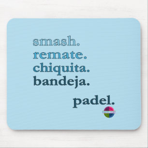 Padel-Mauspad - Word Vibe Sky Blue Mousepad