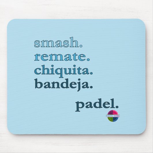 Padel-Mauspad - Word Vibe Sky Blue Mousepad (Vorne)